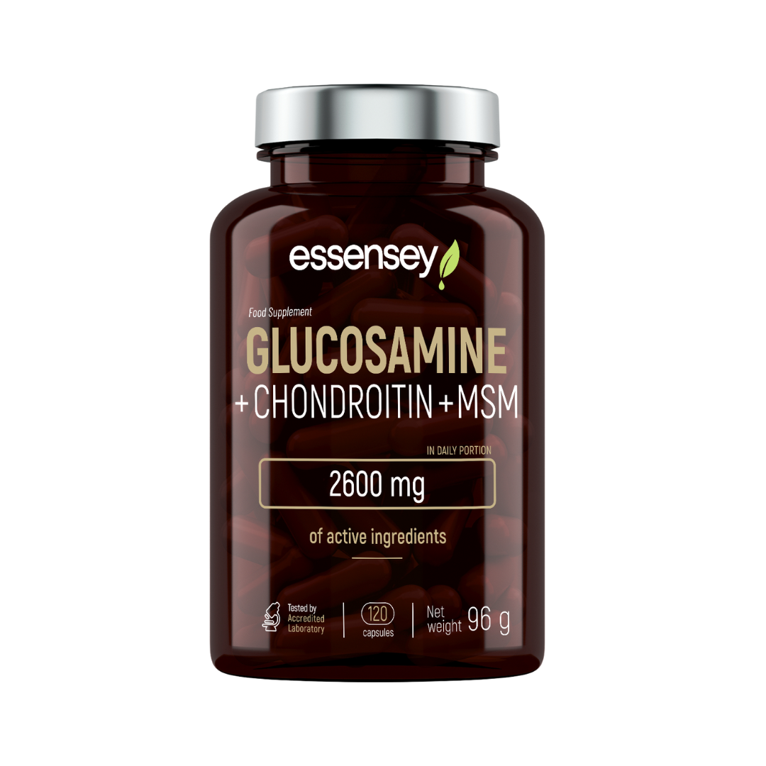 essensey Glucosamine + Chondroitin + MSM for Joint Health (120 Capsules)